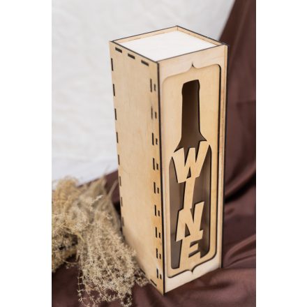 "WINE" feliratos esküvői bortartó